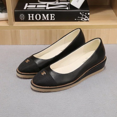 CHANEL Shallow mouth flat shoes Women--032